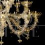 Golden Murano glass chandelier in Rezzonico style