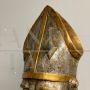 Large 17th century Mecca-gilt silver bust sculpture of Saint Nicholas