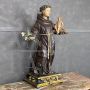 ANTIQUE WOODEN STATUE, ST. ANTHONY, 18TH CENTURY