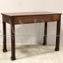 Empire console table desk in walnut, Italy 19th century