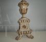 Antique carved, lacquered and gilded candlestick from the 19th century