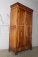 Antique Louis Philippe small wardrobe from 1850 in solid blond walnut