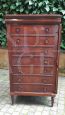 Antique mahogany veneered tallboy chest of drawers