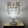 Pair of Art Deco style glass bead table lamps