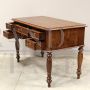 Antique Louis Philippe desk in walnut with drawers, 19th century Italy