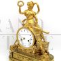 Antique clock from the Directoire period with Psyche in gilded bronze, 18th century France