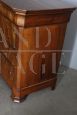 Antique 19th century capuchin dresser in solid blond walnut and briar