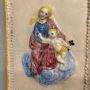 Antique 19th century Emilian devotional plaque with Virgin and Jesus