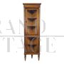 Antique wooden corner display cabinet