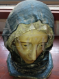 Half-bust of Our Lady of Sorrows in polychrome wood, Naples early XVII century