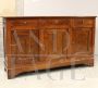 Large antique Louis Philippe sideboard with 3 doors in cherry wood, 1800s