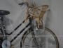 Vintage wicker child's chair for bicycle handlebars, 1970s