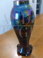 Vintage Murano glass vase with holographic effect