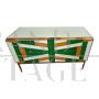 Sideboard with 2 doors in multicolored glass