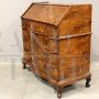 Antique Louis XV chest of drawers with drop-down top in walnut briar, Italy 18th century