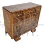 Art deco chest of drawers in walnut briar with four drawers