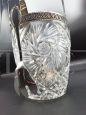 Bohemian crystal and silver ice bucket, 1960s