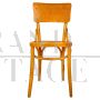 Set of 6 1950s bent beech bistro chairs