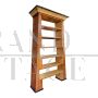 Art deco trapezoid bookcase in birch briar