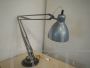 Industrial desk lamp in light blue metal, 1960s