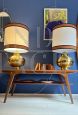 1970s brass table lamps by Luci Illuminazione