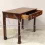 Empire console table desk in walnut, Italy 19th century