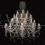 Maria Teresa model chandelier with crystal drops and 38 lights