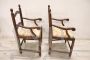 Pair of large antique walnut large chairs from the 18th century