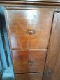 Antique rustic poplar wood pantry cabinet