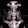 Rezzonico chandelier in pink and gold Murano glass with 12 lights           