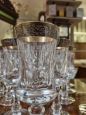 Set of 30 wine and water glasses in crystal and pure gold