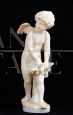 Antique sculpture of Cupid in alabaster, France 19th century