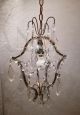 Vintage Maria Theresa style chandelier with crystal drops, 1950s