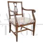 Antique Louis XVI era armchair in walnut, 18th century