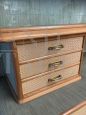 Large two-tone green and wood printed 1960s buffet sideboard