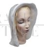 Melancholy - Le Bertetti ceramic sculpture with a woman's face                            