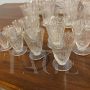 Antique 33-piece crystal baccarat set, late 19th century