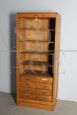 Art deco oak roller shutter filing cabinet, 1940s       