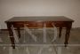 Antique rectangular kitchen table with two drawers