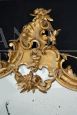 Antique Neapolitan Louis Philippe mirror in gilded and carved wood