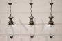 Set of three 1960s lantern pendant lights