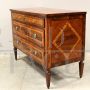 Antique Louis XVI chest of drawers in inlaid walnut, Italy 18th century