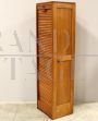 Vintage oak rolling shutter office filing cabinet