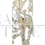 Rezzonico style chandelier in gold crystal Murano glass with 20 lights