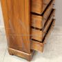 Antique Louis Philippe tallboy dresser in walnut, in 19th century