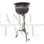 Antique wrought iron plant stand