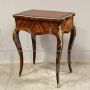 Napoleon III sewing table in bois de rose inlaid with marqueterie, 19th century