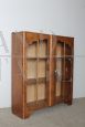 Small 1940s Art Deco display cabinet in walnut