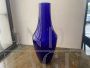 Blue Murano glass vase signed Laura De Santillana