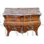 Antique Louis XV style rounded chest of drawers with marqueterie inlays       